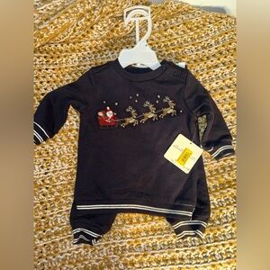 Starting Out Black 9M Christmas Baby 2 piece set